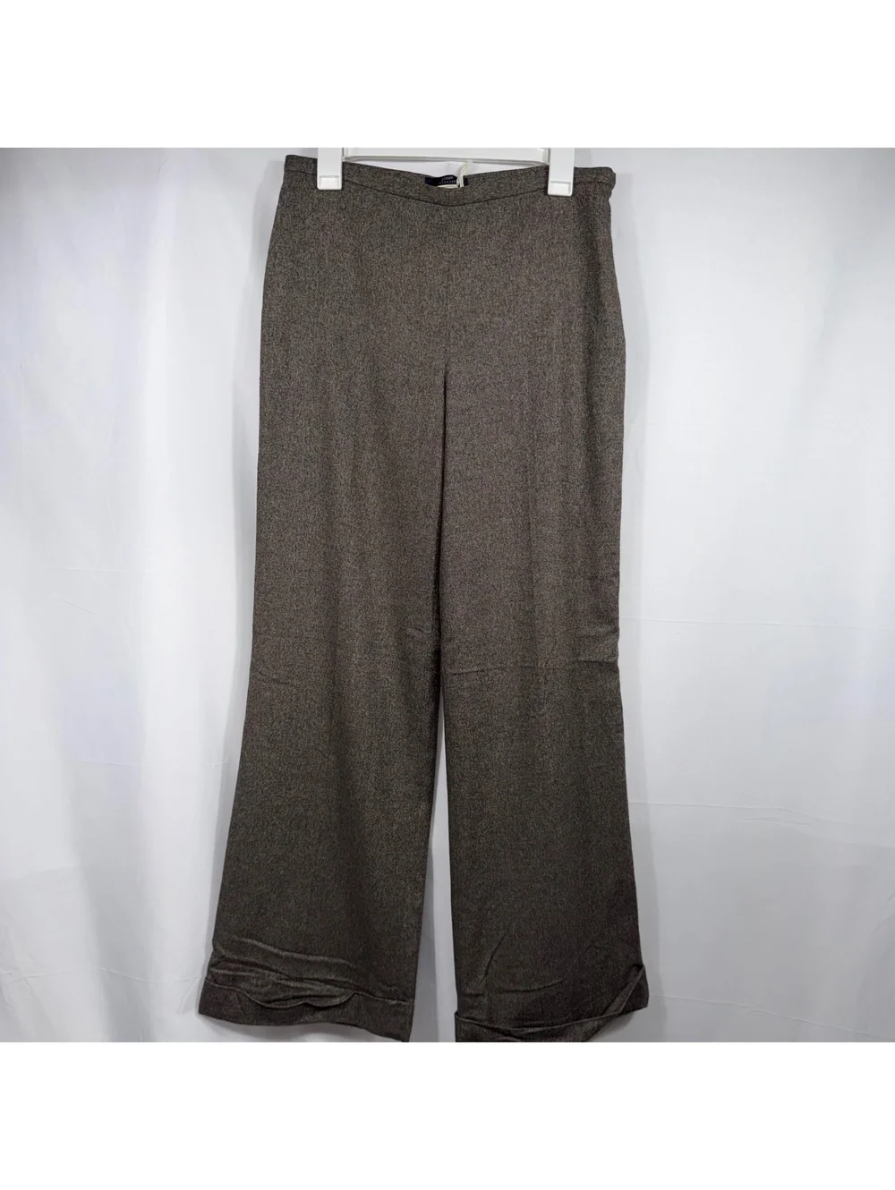 J.Crew Stretch Wool Blend Wide Leg Dress Pants Women’s Size 6 Brown Trousers